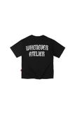 ÁO THUN DỆT LEN CÓ LOGO "WHENEVER" DISTRESSED LOGO T-SHIRT/ BLACK