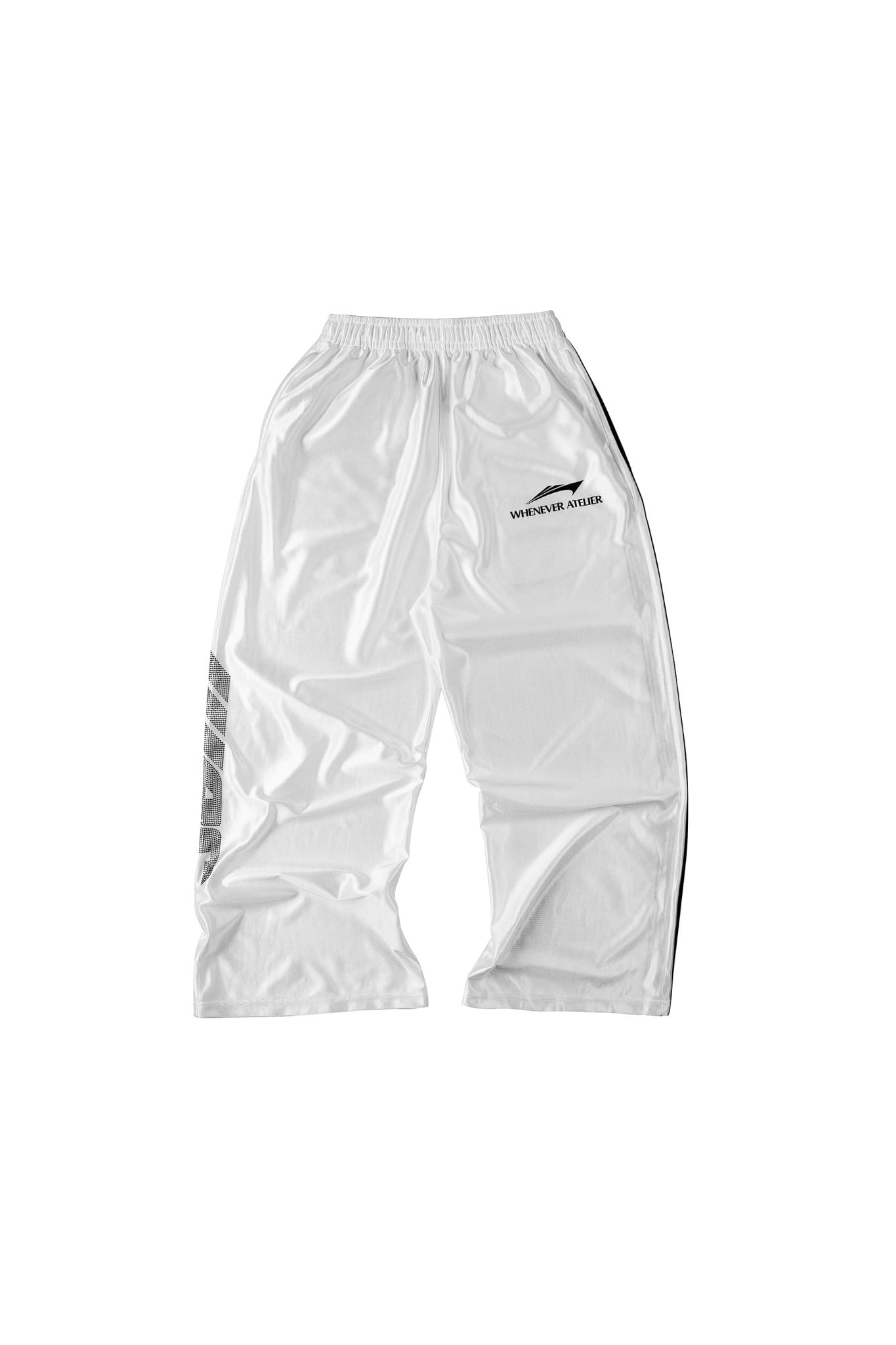 QUẦN DÀI "WHENEVER" SATIN LOGO PANTS/ WHITE