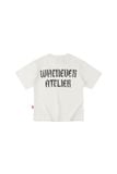 ÁO THUN DỆT LEN CÓ LOGO "WHENEVER" DISTRESSED LOGO T-SHIRT/ WHITE