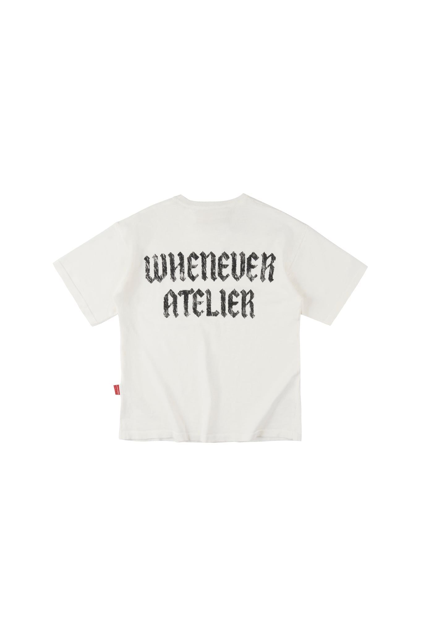 ÁO THUN DỆT LEN CÓ LOGO "WHENEVER" DISTRESSED LOGO T-SHIRT/ WHITE