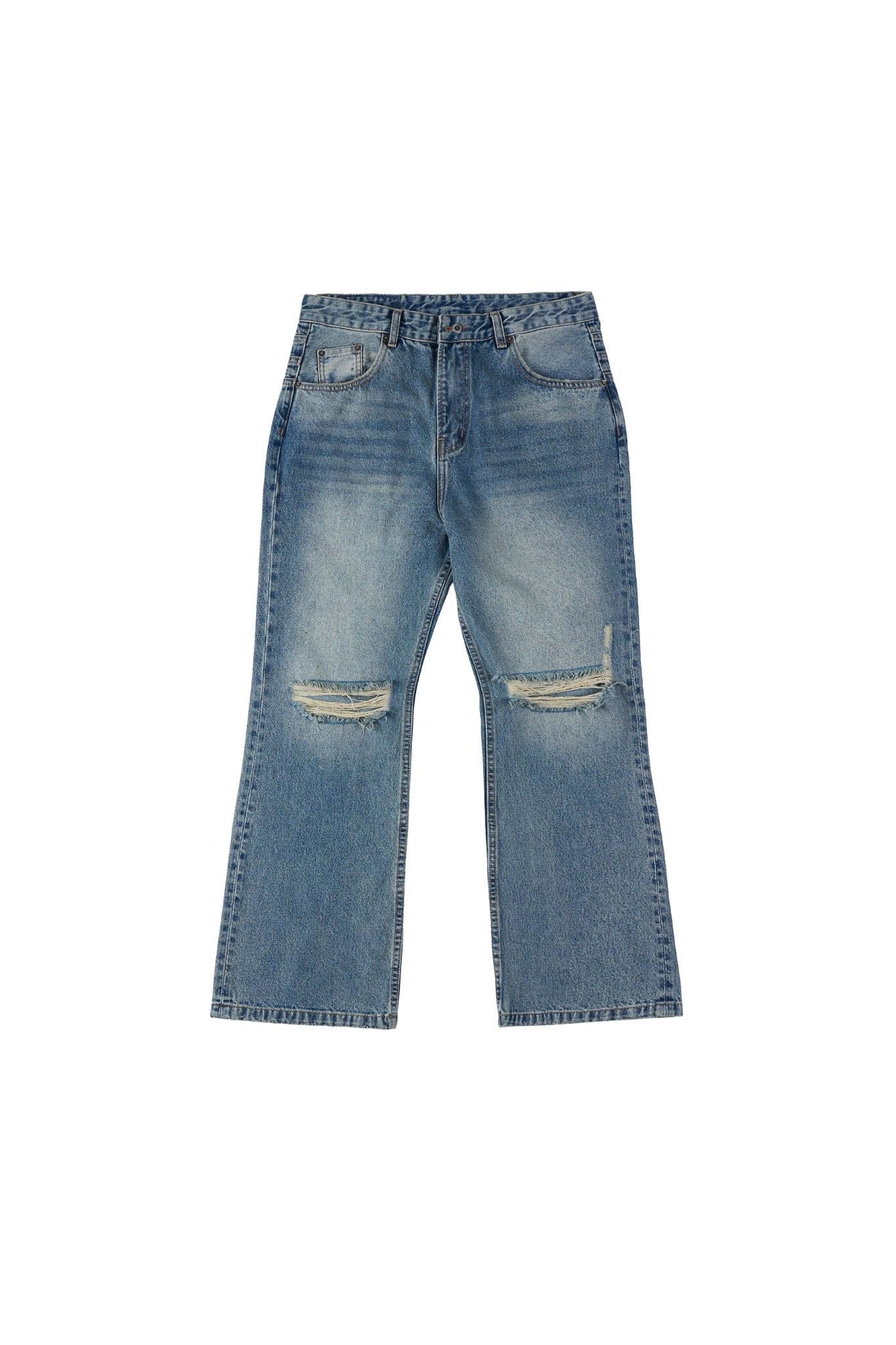 QUẦN DÀI “WHENEVER“ DISTRESSED BOOTCUT JEANS / VINTAGE BLUE