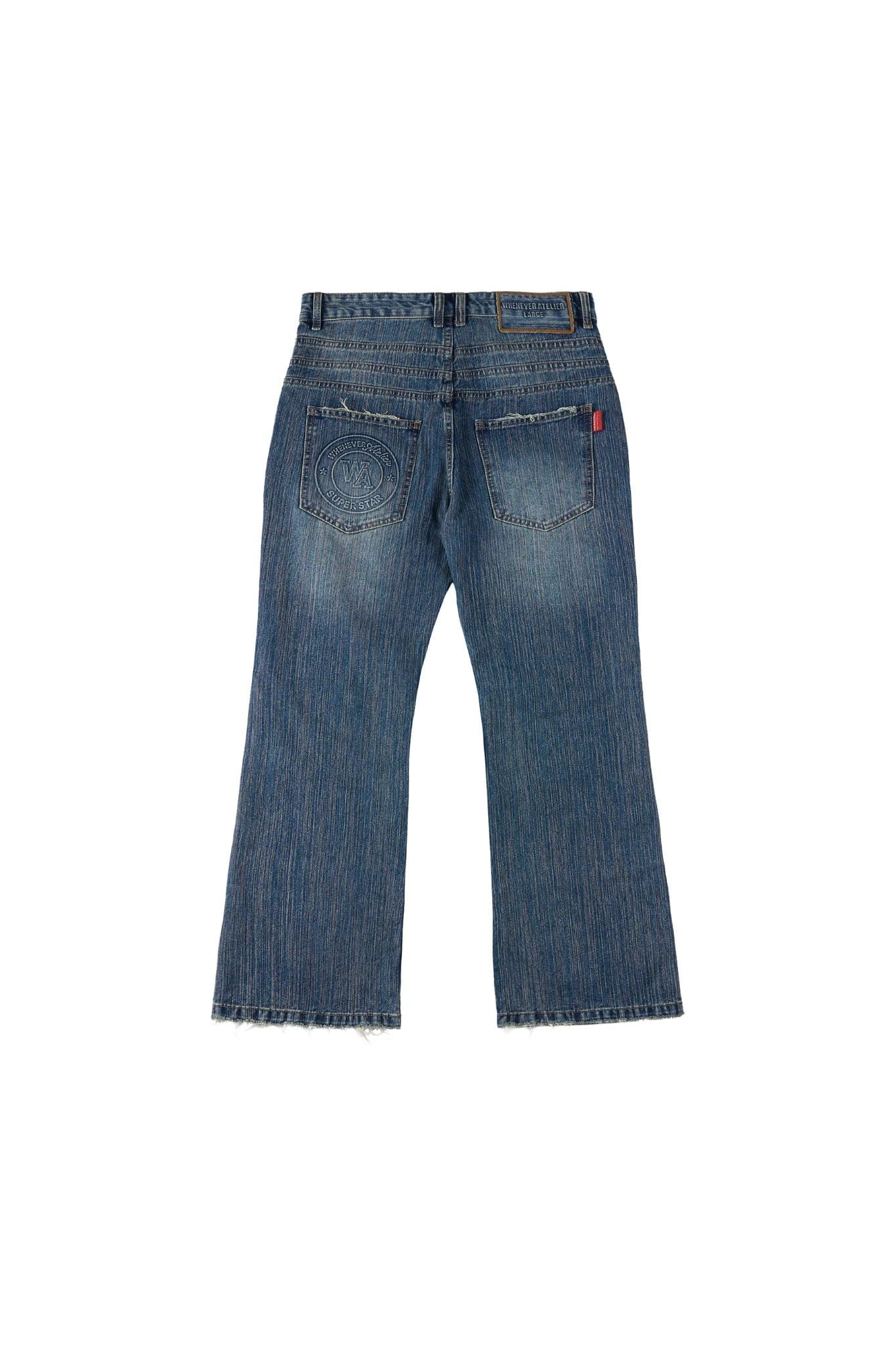 QUẦN DÀI “WHENEVER“ DISTRESSED SLUB BOOTCUT JEANS / VINTAGE BLUE