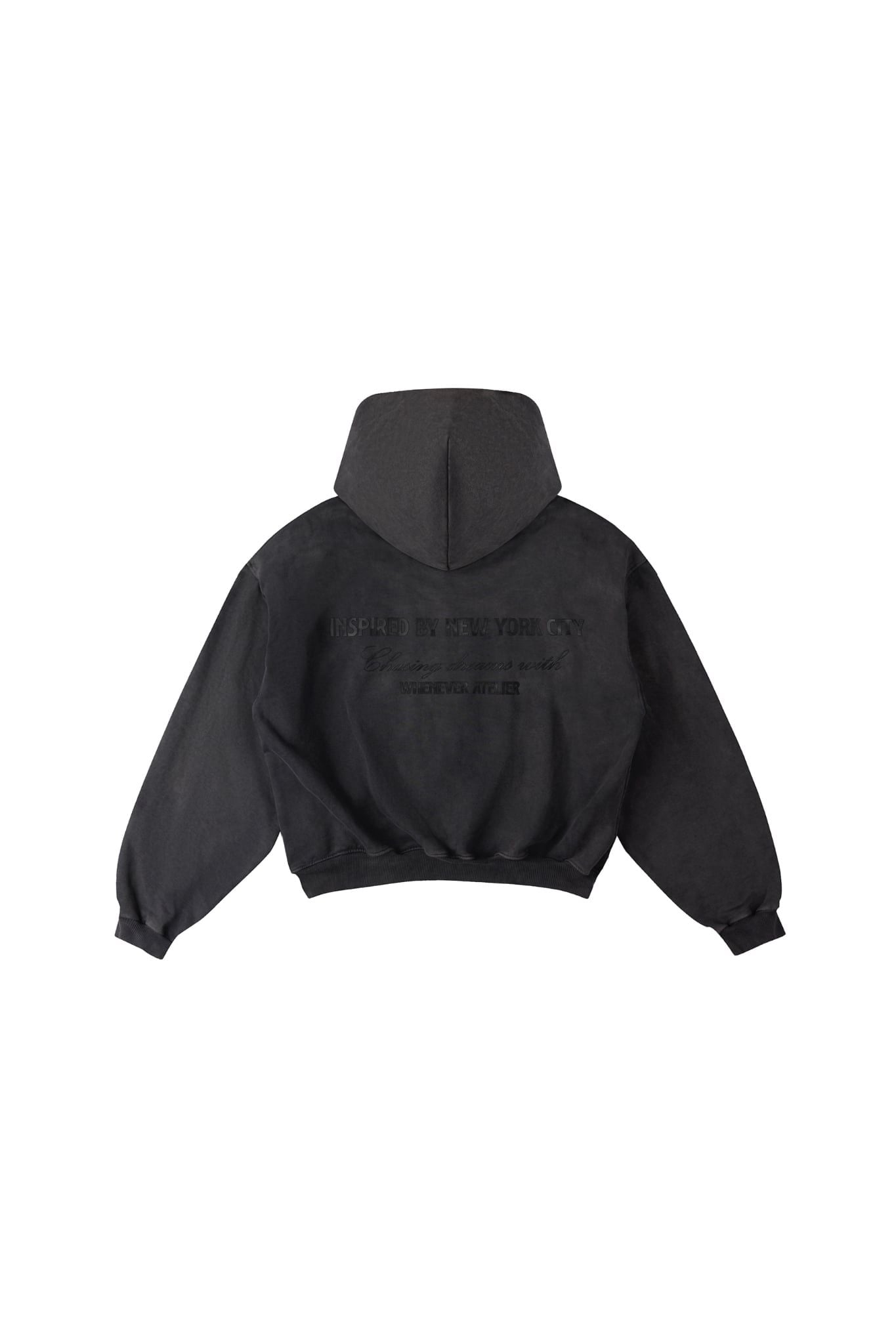ÁO KHOÁC "WHENEVER" CHASING DREAMS WASHED ZIP HOODIE/ VINTAGE GREY