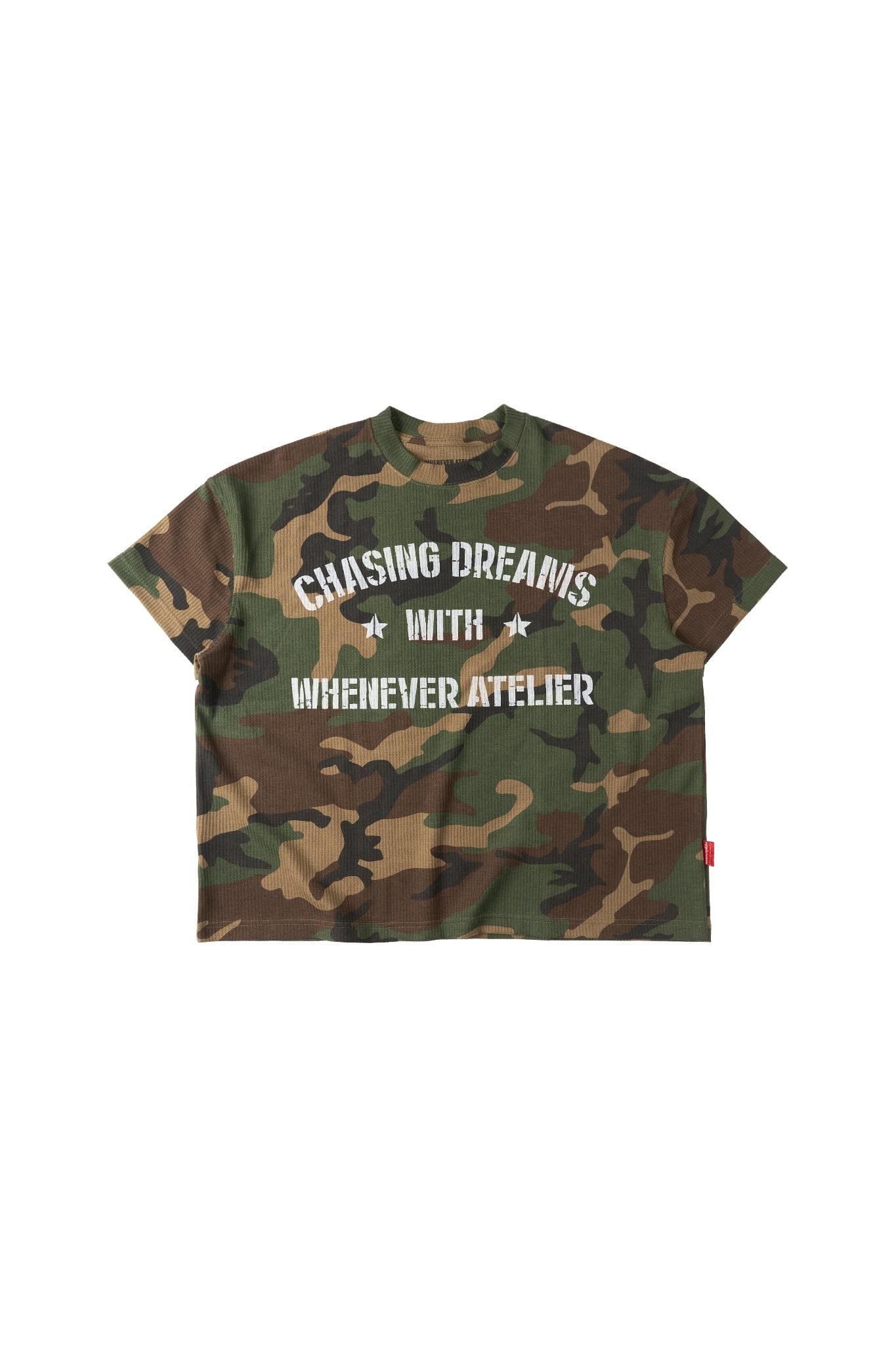 ÁO “WHENEVER” CD WAFFLE CAMO T-SHIRT/ GREEN