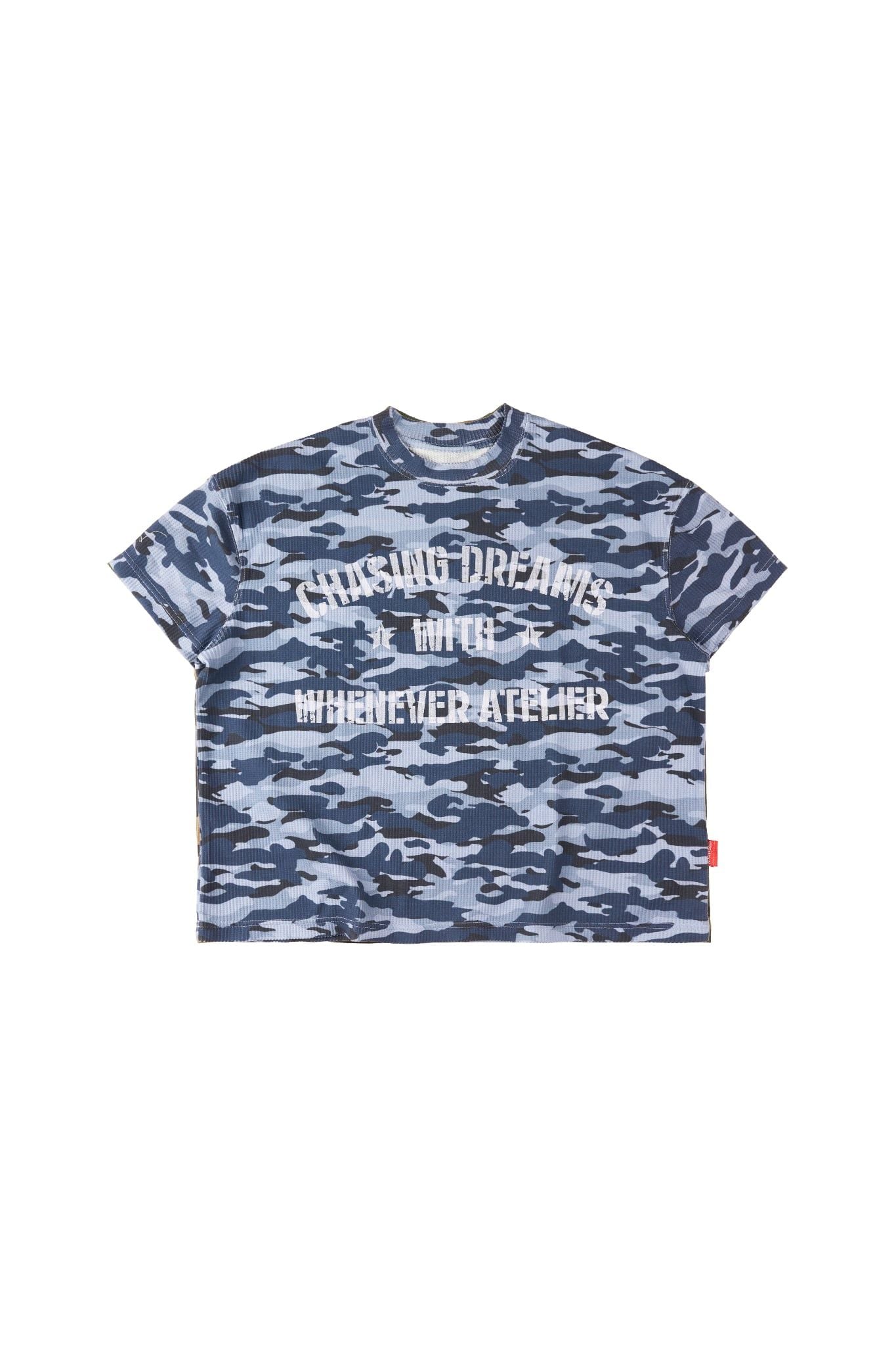 ÁO “WHENEVER” CD WAFFLE CAMO T-SHIRT/ BLUE