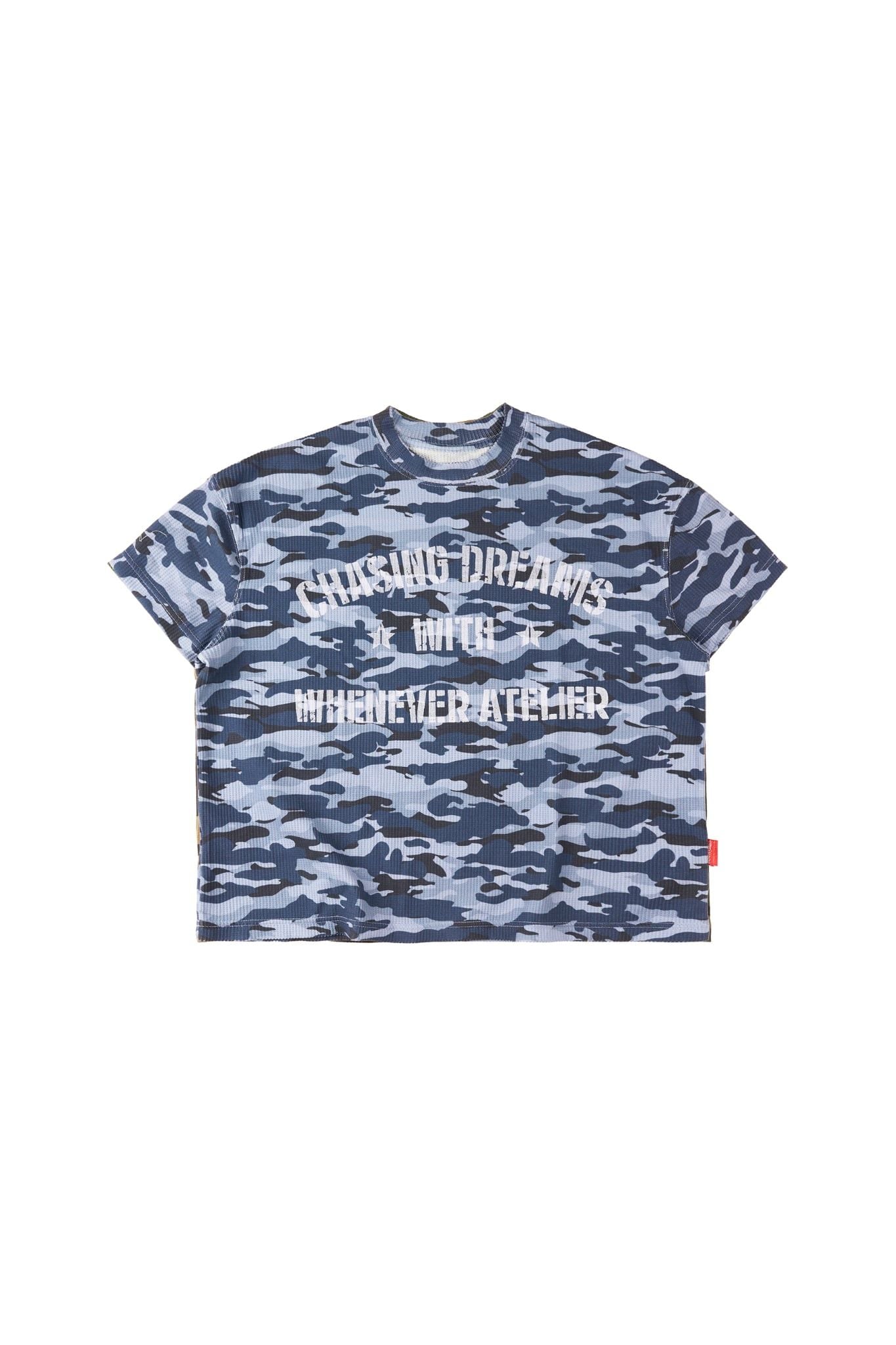 ÁO “WHENEVER” CD WAFFLE CAMO T-SHIRT/ BLUE