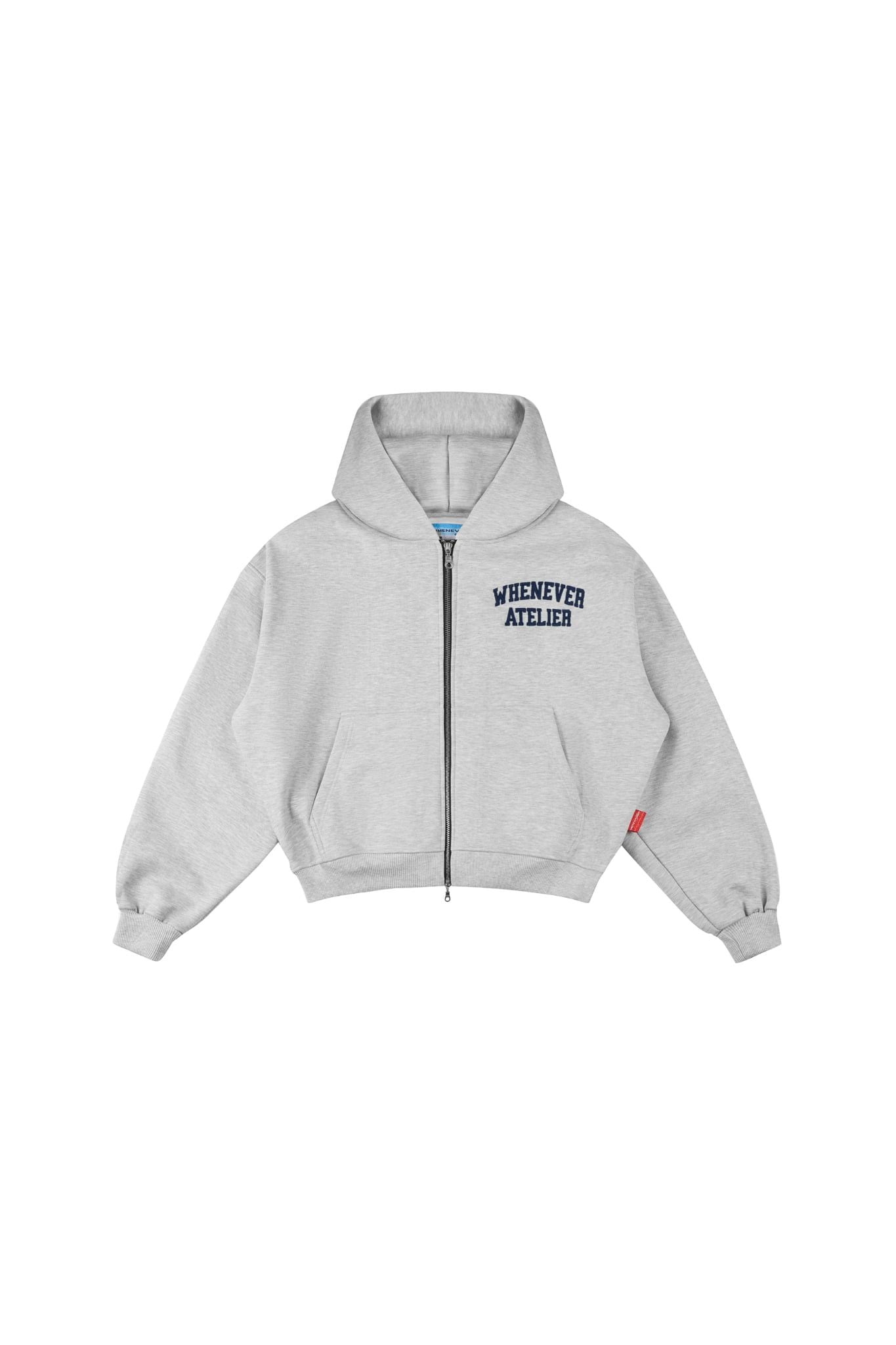 ÁO KHOÁC "WHENEVER" BASIC ZIP-UP HOODIE SS26 / PREMIUM GREY