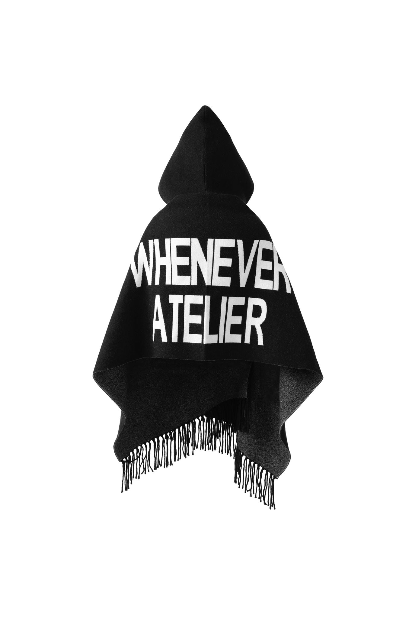 KHĂN DỆT "WHENEVER" FRINGE HOOD SCARF/ BLACK