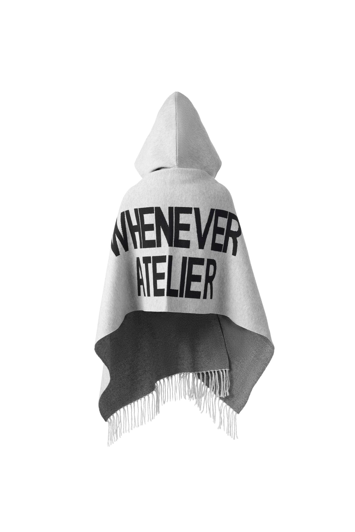 KHĂN DỆT "WHENEVER" FRINGE HOOD SCARF/ GREY