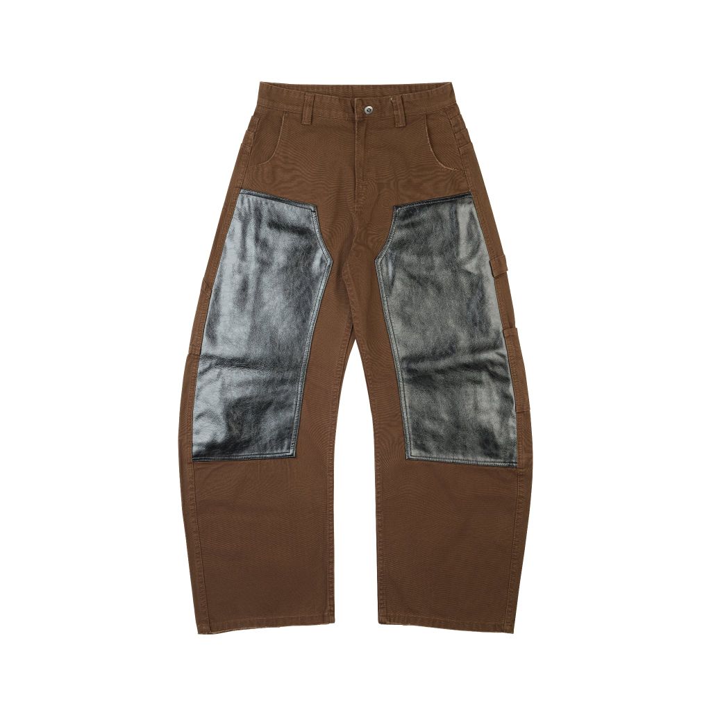 QUẦN DÀI "WHENEVER" DOUBLE-KNEE LEATHER PANTS / BROWN