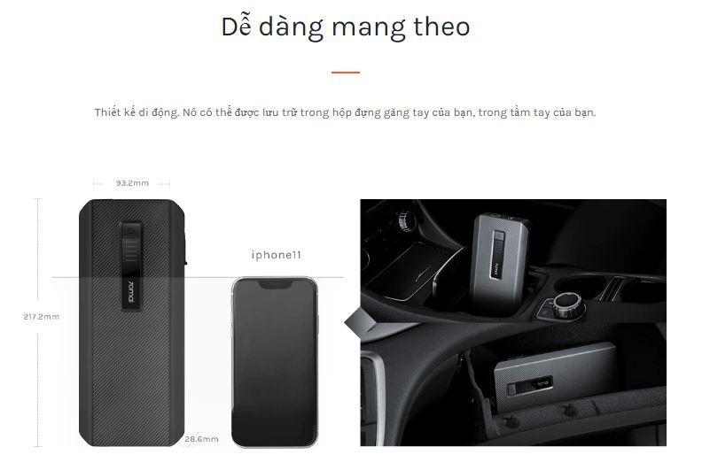 Kích bình ô tô 70mai PS06