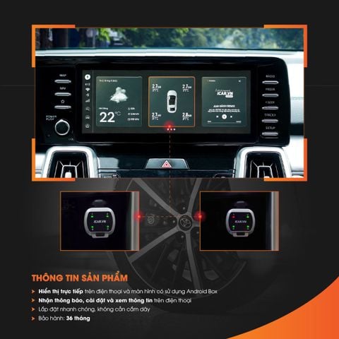 Cảm biến áp suất lốp ICAR Ellisafe C33 (Van trong)