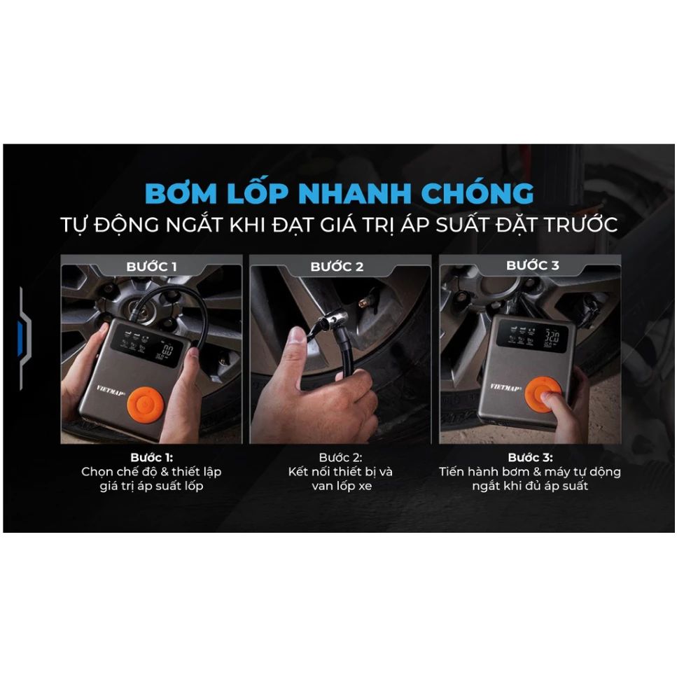 Bơm lốp & Kích bình Vietmap DK-MF139 8K