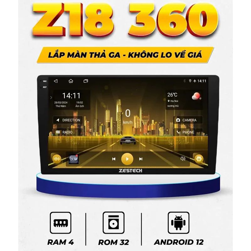 Màn hình Android Zestech ZT18 360