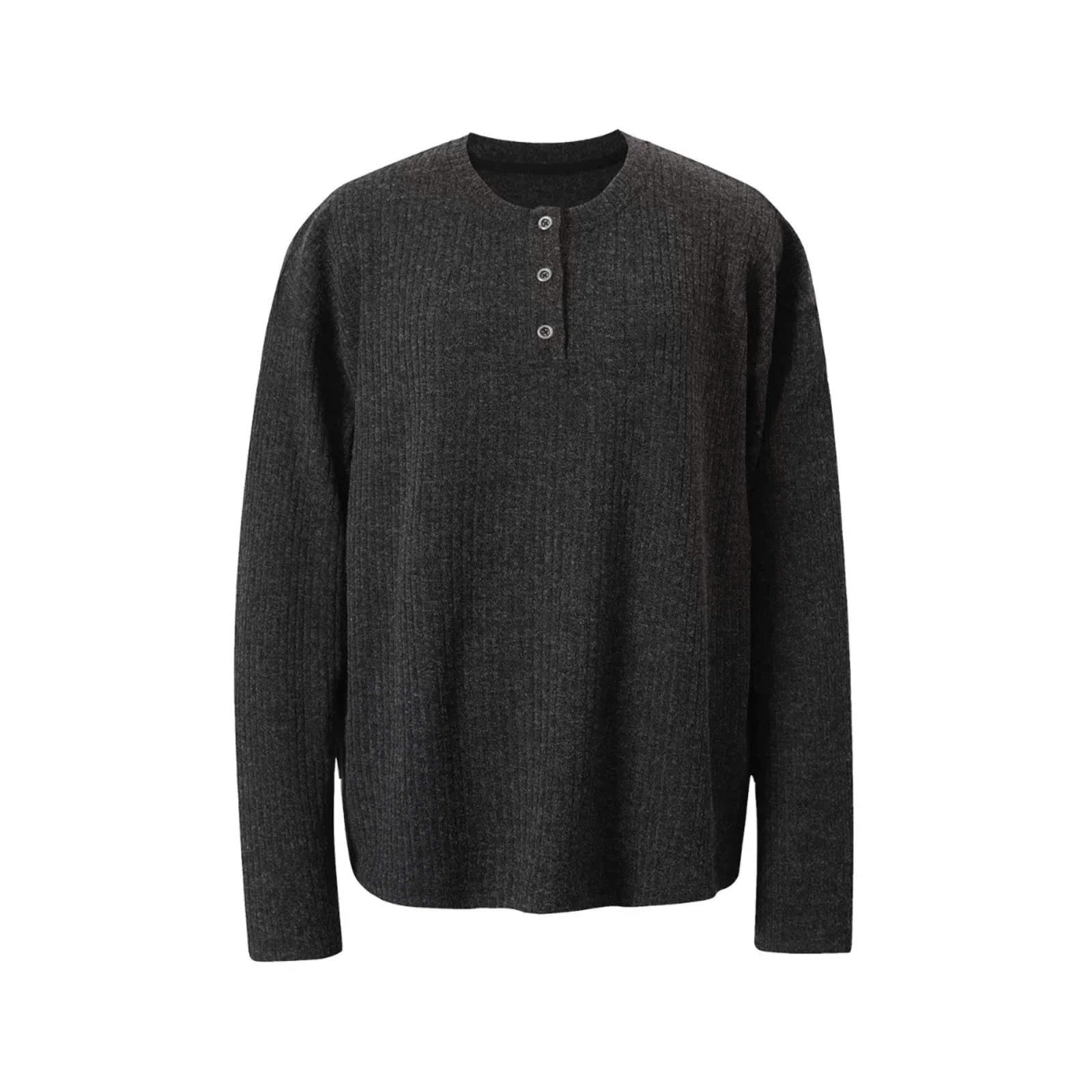  Long Sleeve Henley Knit 