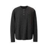  Long Sleeve Henley Knit 