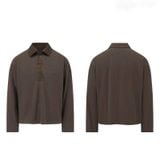  Brown Long Sleeved Collared Shirt 