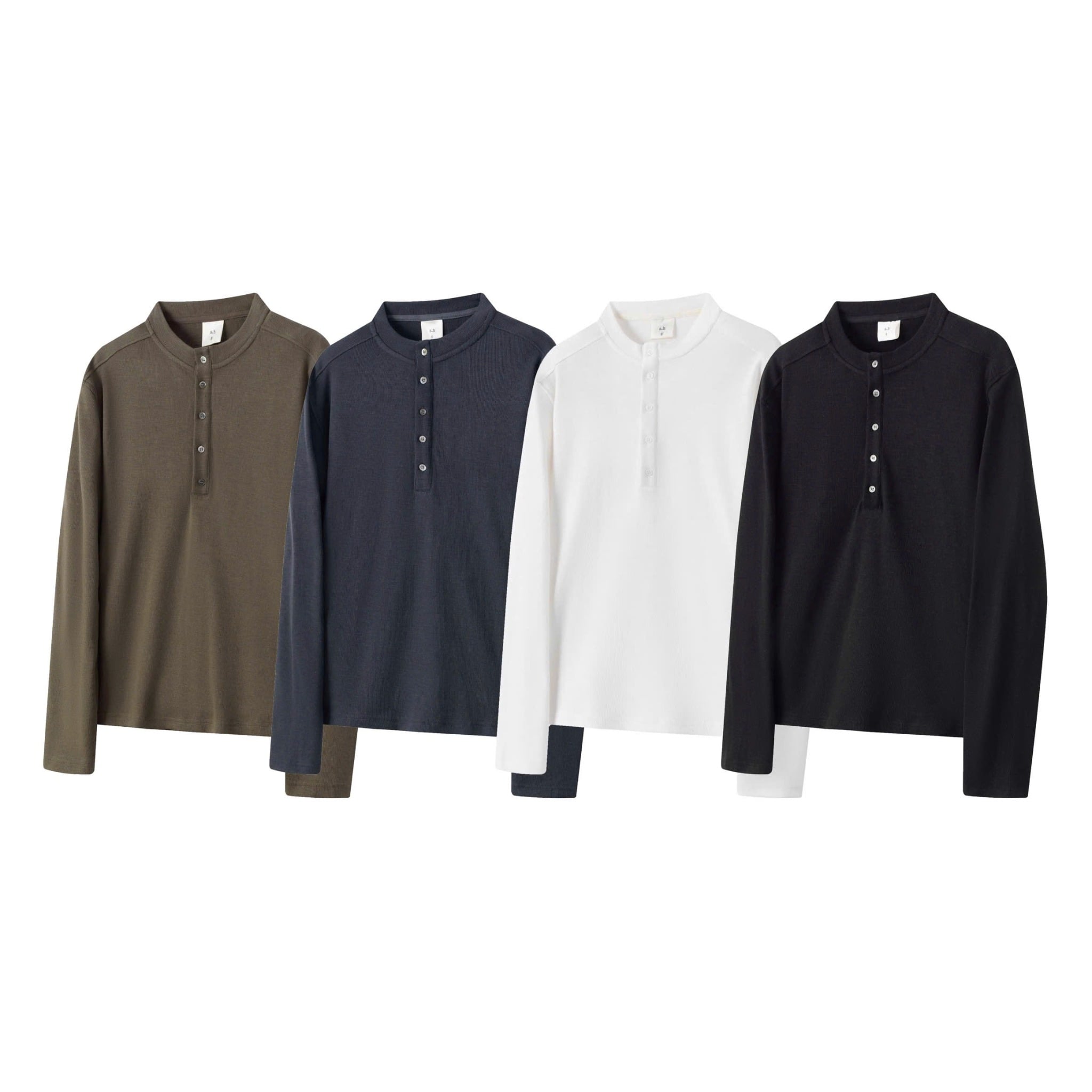  Long Sleeve Henley Shirt 