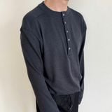  Long Sleeve Henley Shirt 