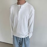  Long Sleeve Henley Shirt 