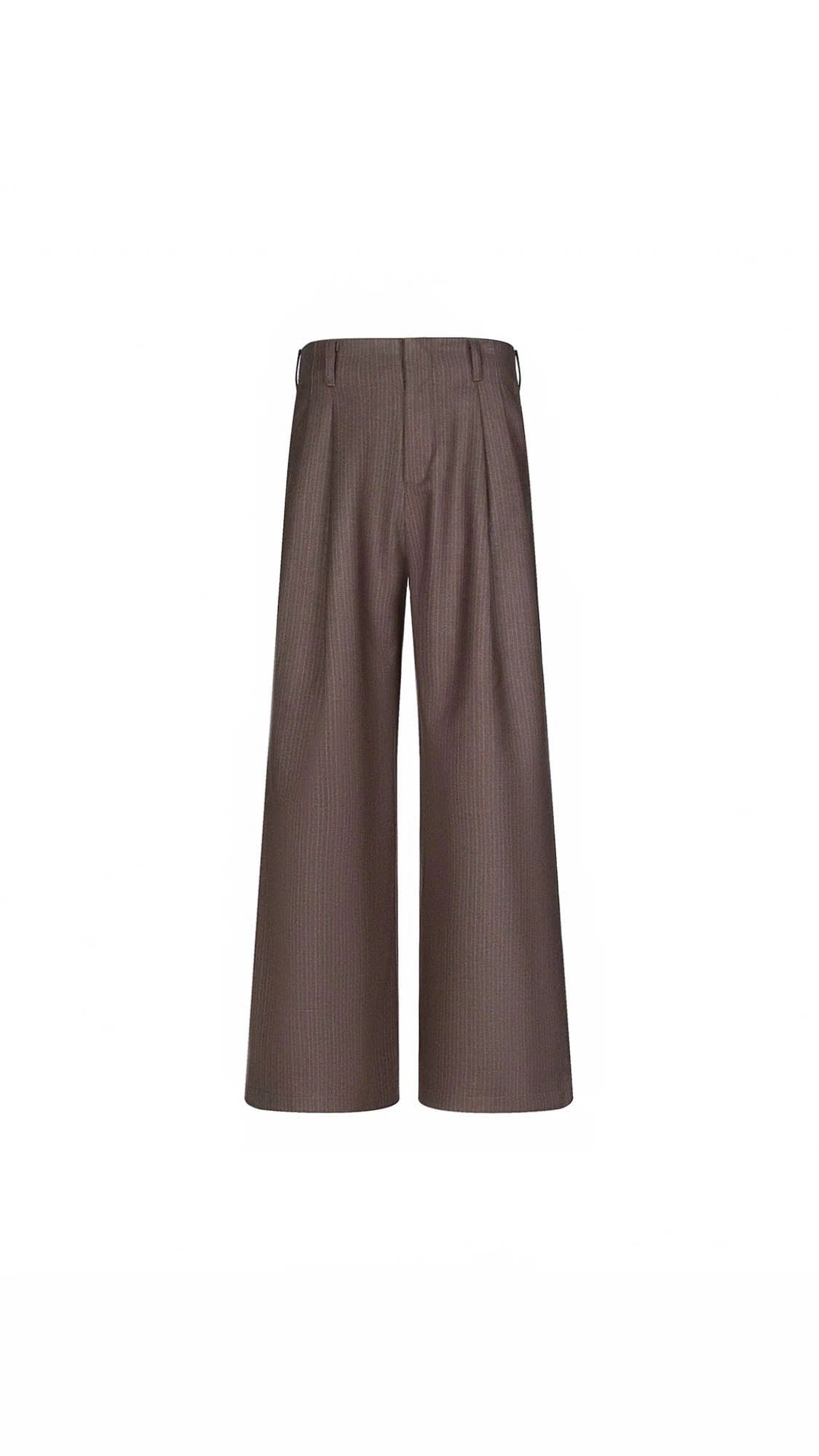  Striped Loose A-Line Straight Pants 