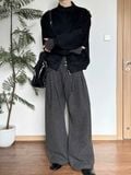  Triple Fold Wide Leg Trousers 