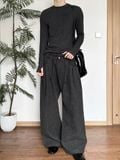  Triple Fold Wide Leg Trousers 