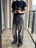  Wide Leg Washed Jeans 