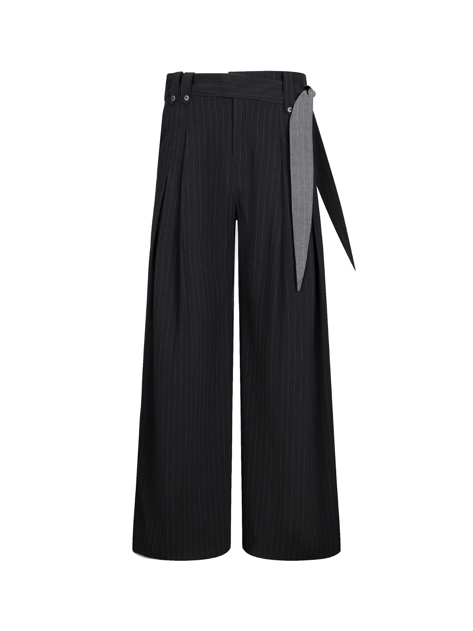  Striped Pleated Trousers 