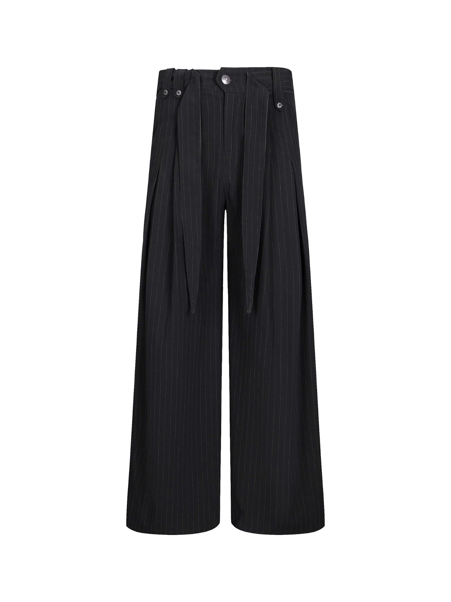  Striped Pleated Trousers 