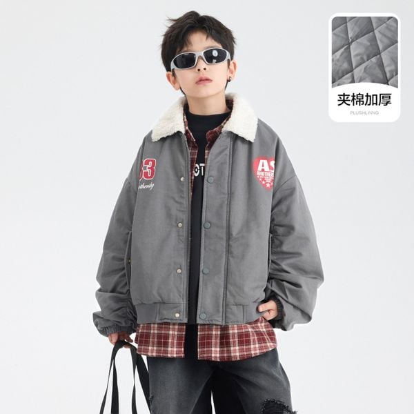 Áo khoác dài tay cố lông K08- MF6304