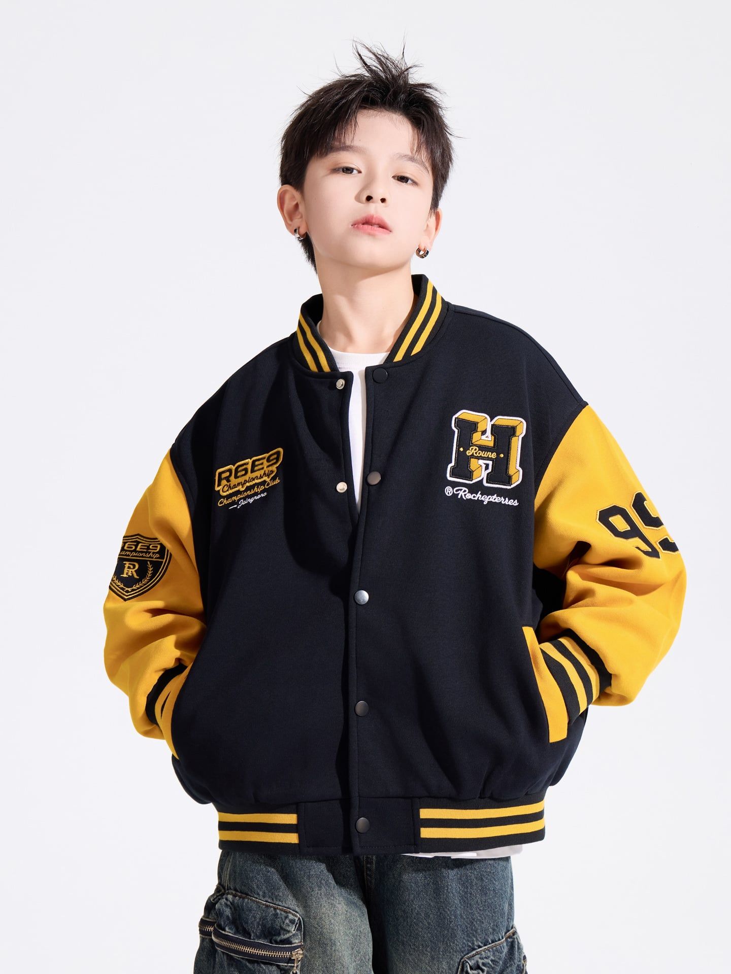 Áo khoác nỉ bóng chày dài tay K01