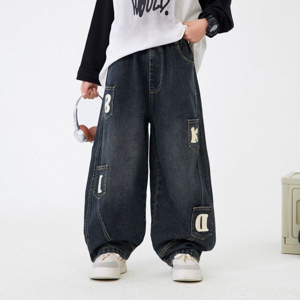 Quần jean dài phối chữ QD13 - KZ5844