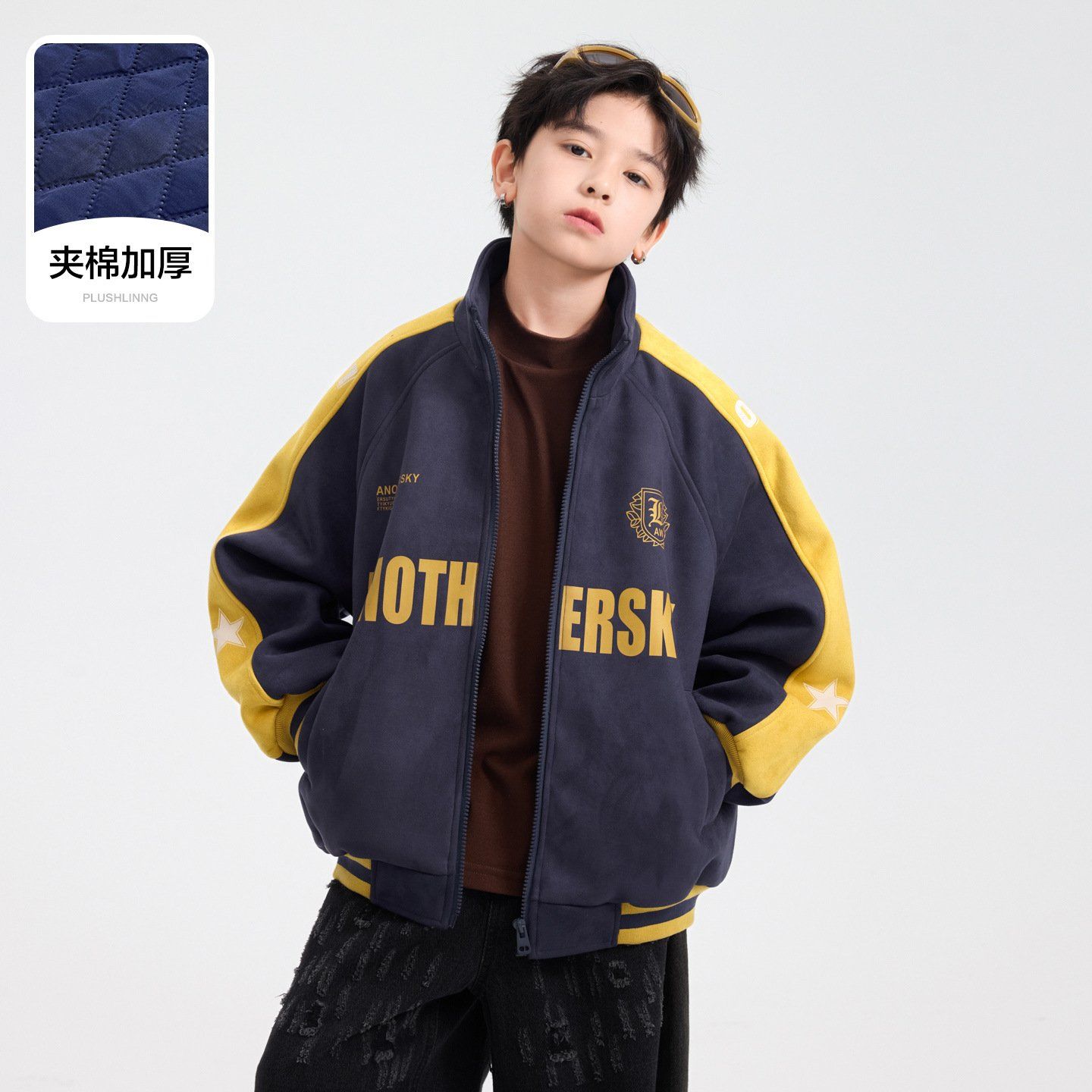 Áo khoác dài tay bóng chày cổ đứng K09