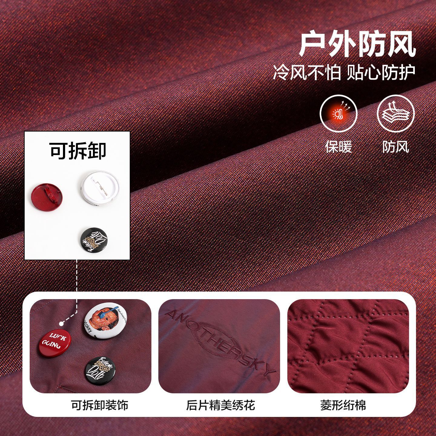 Áo khoác dài tay chần bông KD12