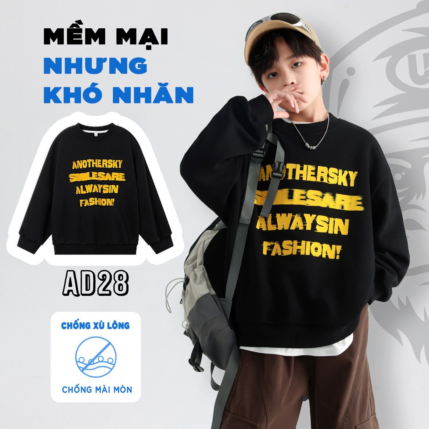 Áo nỉ thun dài tay AD28 - WY5822