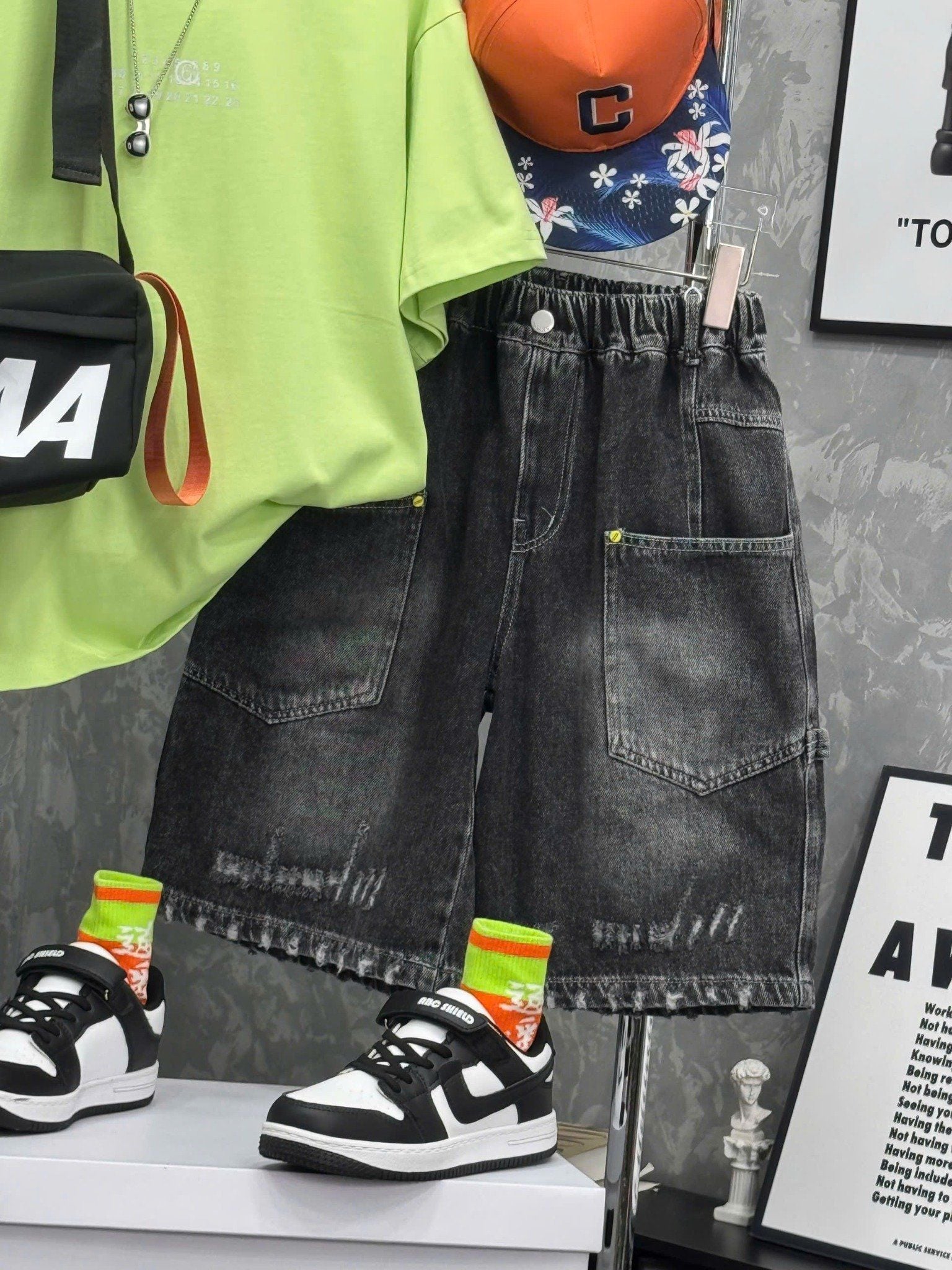 Quần bò ngắn rách Q41 - KZ5396