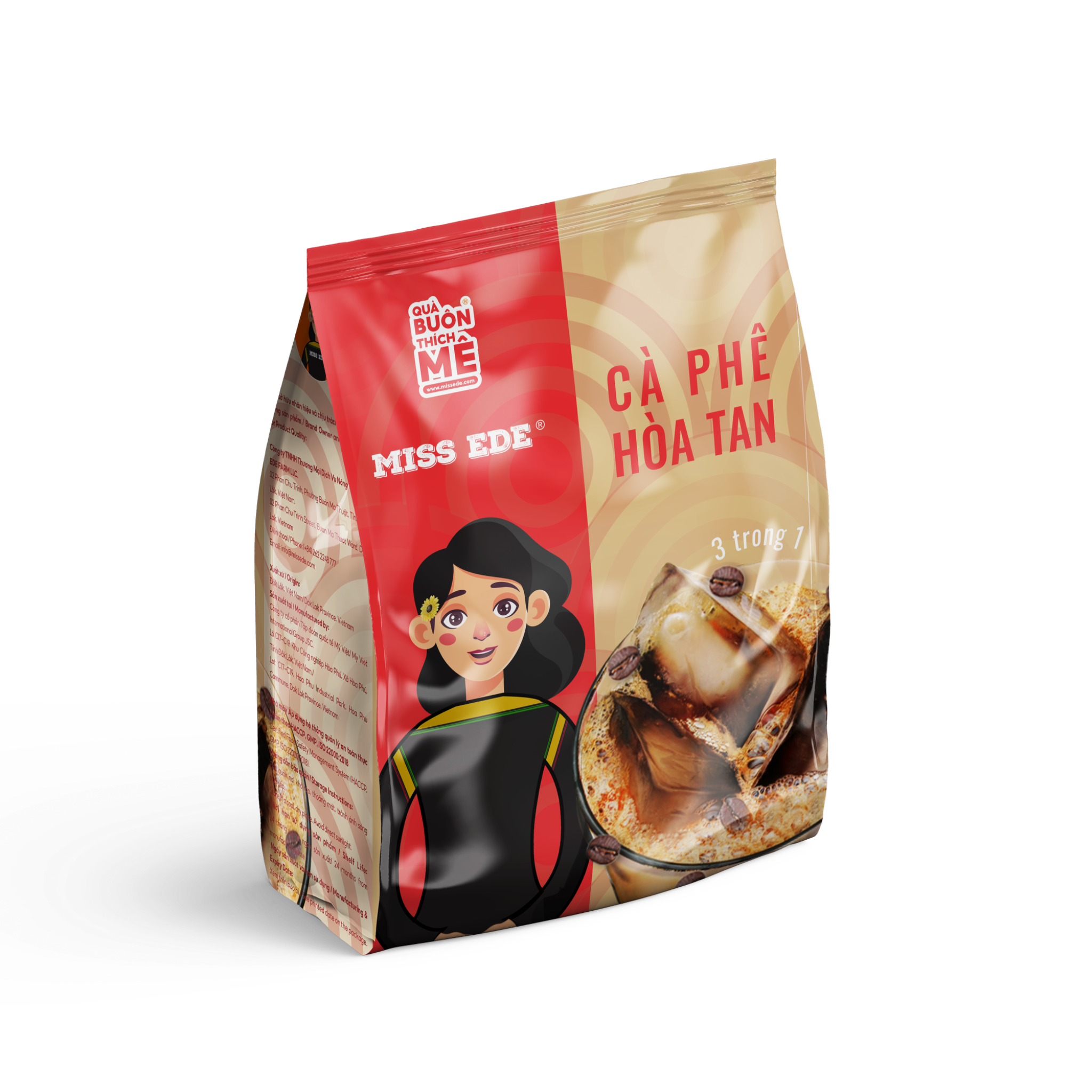  Cà phê hoà tan 3in1 MISS EDE - Túi 36 X 16 g (576 g) 