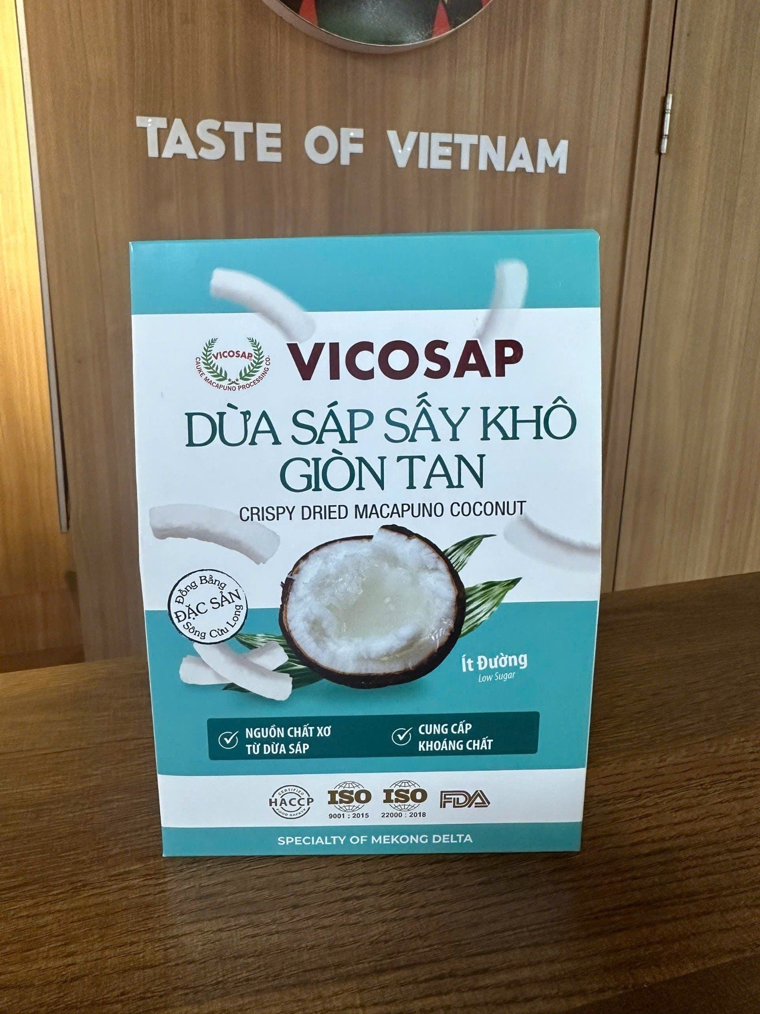  Dừa sáp sấy giòn tan hộp 25gr 