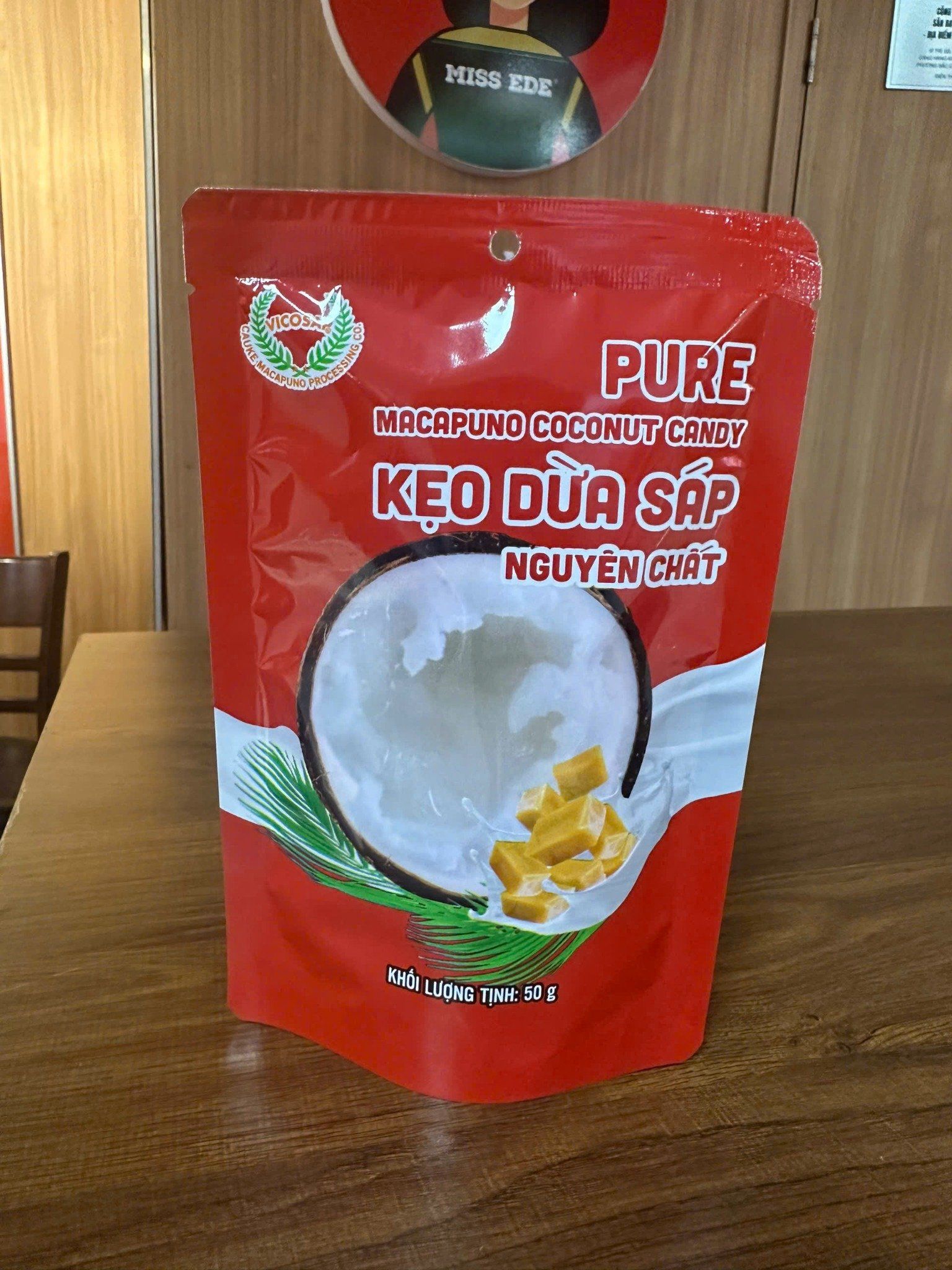  Kẹo dừa sáp nguyên chất túi 50g 