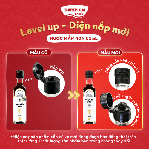 [Combo 2] Nước Mắm Nhĩ Thuyền Xưa 33N Và 40N - 65ml/250ml/500ml