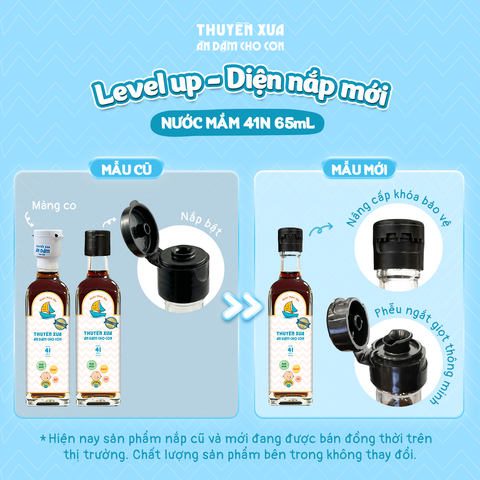 [Thùng 40 chai] Nước Mắm Nhĩ Nguyên Chất Thuyền Xưa 41N - Cao Đạm Vị Dịu - 65ML
