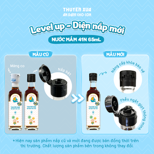 [Lốc 10 chai] Nước Mắm Nhĩ Nguyên Chất Thuyền Xưa 41N - Cao Đạm Vị Dịu - 65ml
