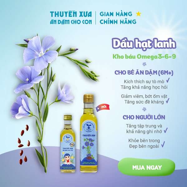 Dầu Hạt Lanh Nguyên Chất Thuyền Xưa Ăn Dặm 250ml
