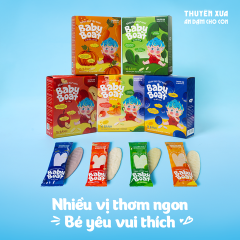 COMBO 5 BÁNH GẠO TẬP NHAI CHO BÉ 6 THÁNG