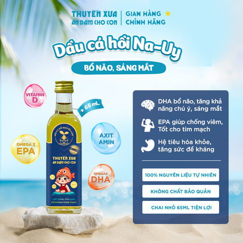 [COMBO 3] Dầu Cá hồi - Sachi - Olive Ăn Dặm Thuyền Xưa - 65ml