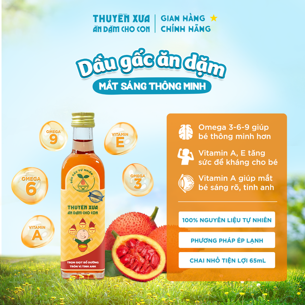 [COMBO 8] Dầu Mè - Gấc - Óc Chó - Sachi - Olive - Hạt Lanh - Macca - Cá Hồi Ăn Dặm Thuyền Xưa - 65ml