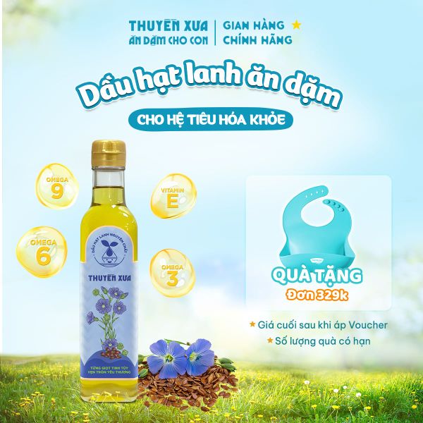 Dầu Hạt Lanh Nguyên Chất Thuyền Xưa Ăn Dặm 250ml