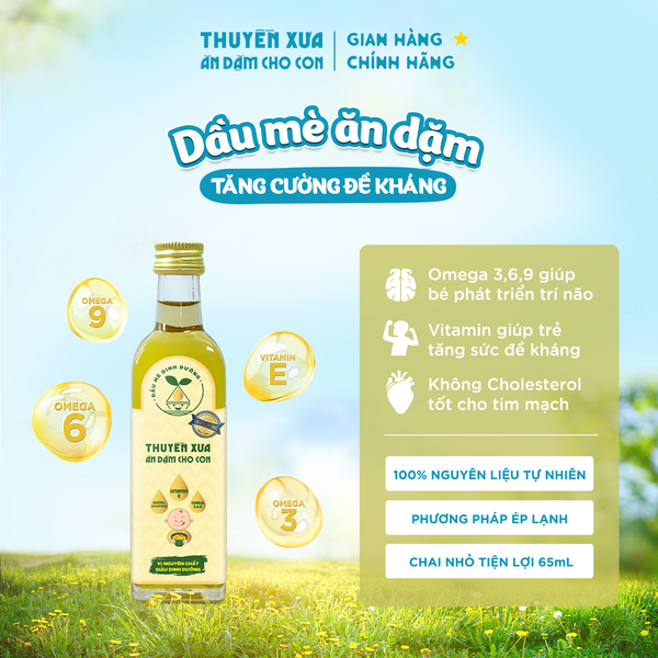 [COMBO 3] Dầu Mè - Cá Hồi - Macca Ăn Dặm Thuyền Xưa - 65ml