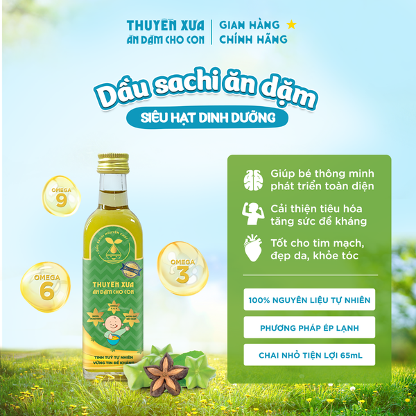 [COMBO 3] Dầu Cá hồi - Sachi - Olive Ăn Dặm Thuyền Xưa - 65ml